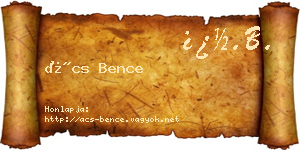 Ács Bence névjegykártya