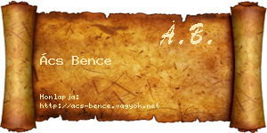 Ács Bence névjegykártya